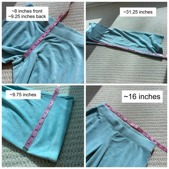 Juicy Couture Pastel Turquoise Velour Track Suit - Picture 12 of 14